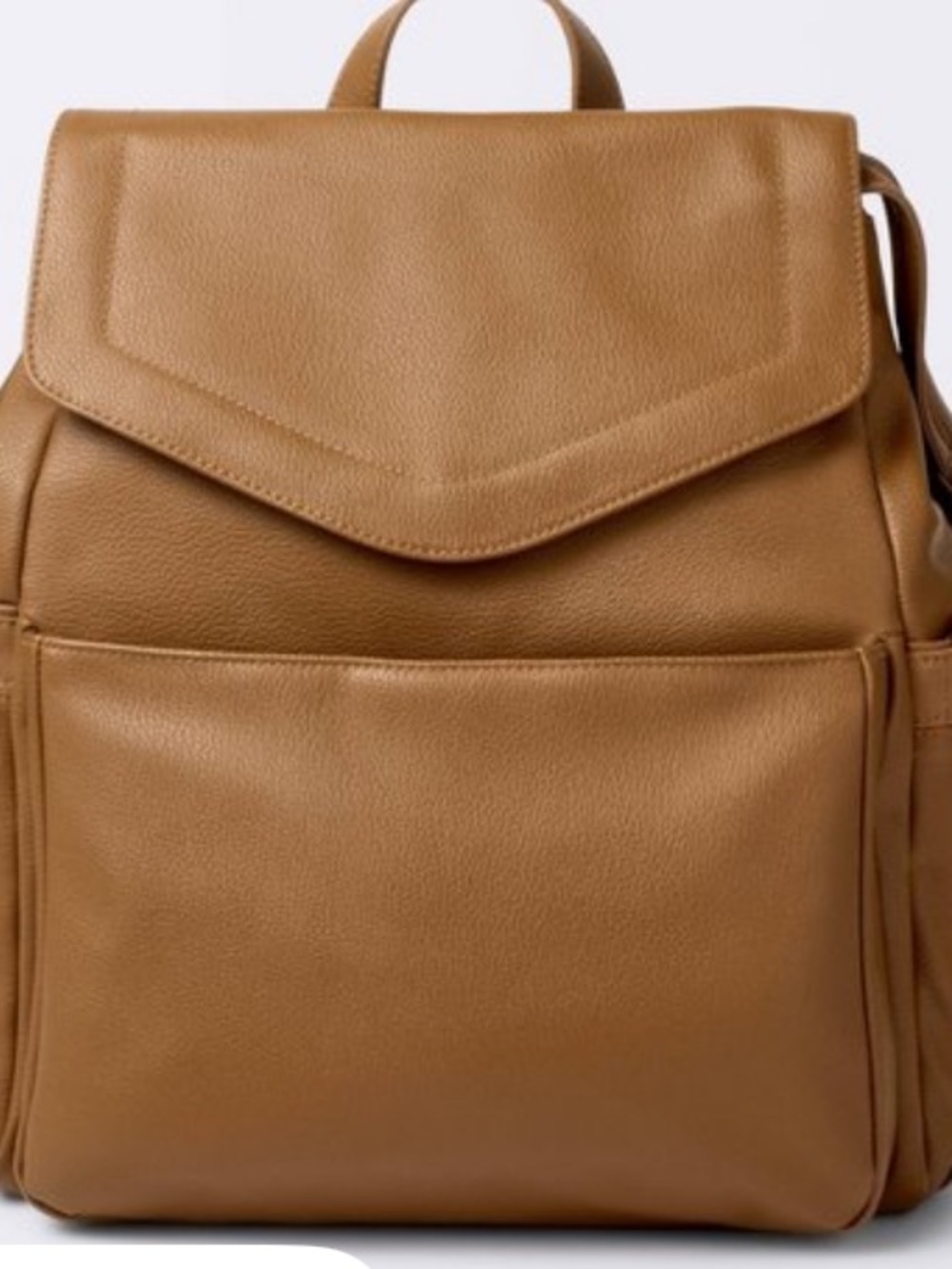 cloud island Tan Faux Leather Convertible Diaper Backpack Tote